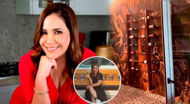 Andrea Llosa tiene espectacular bar dentro de su lujosa casa.