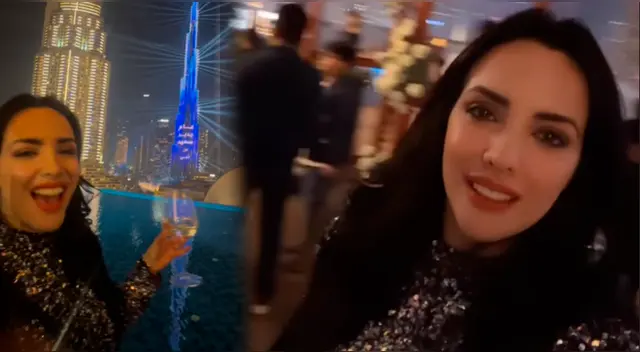 Rosángela Espinoza celebra Año Nuevo en Dubai.