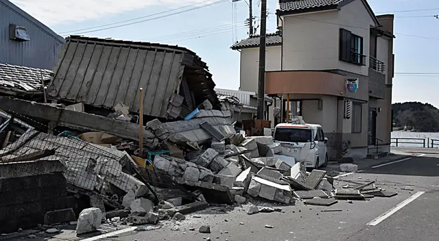 El terremoto de magnitud 7,6 que ha sacudido la prefectura de Ishikawa. El terremoto de magnitud 7,6 que ha sacudido la prefectura de Ishikawa.
