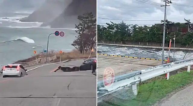 Terremoto en Japón: captan olas de varios metros de altura en las costas del país. Terremoto en Japón: captan olas de varios metros de altura en las costas del país.