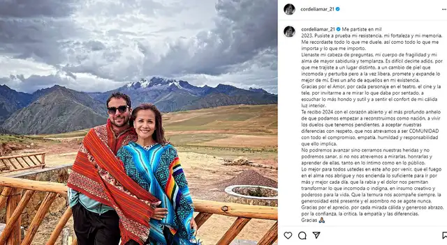 Mónica Sánchez compartió una foto junto a Daniel Sacro.  