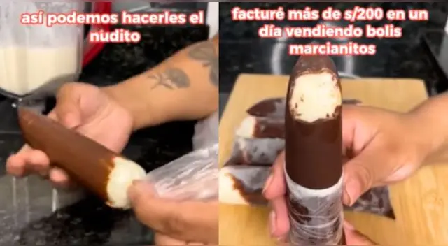 Peruana muestra en TikTok cómo hacer 'bolis marcianitos' y llegar a ganar más de 200 soles en un solo día.