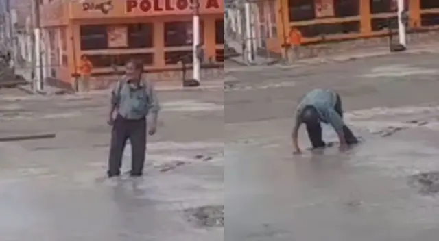 Adulto mayor desobedeció las indicaciones de los transeúntes de Trujillo. Adulto mayor desobedeció las indicaciones de los transeúntes de Trujillo.