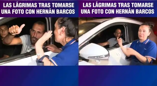 Hincha de Alianza Lima llora al conocer a Hernán Barcos por primera vez.