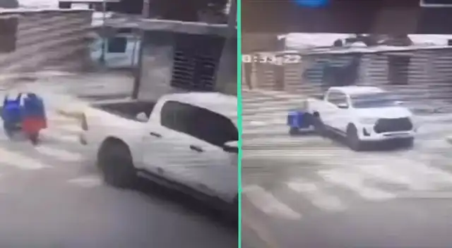 El accidente fue captado por cámaras de seguridad donde se evidencia la responsabilidad del conductor.