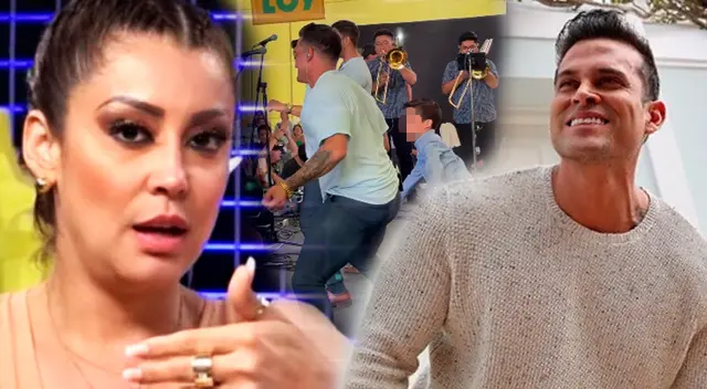 Christian Domínguez disfruta junto a su hijo.