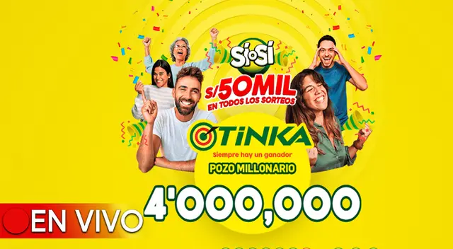 El pozo millonario de la Tinka se sorteó este domingo 7 de enero a las 10:50 p.m.