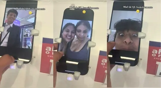 Personas se toman fotos con celulares en venta del Mall Aventura de SJL y escena es viral en TikTok.