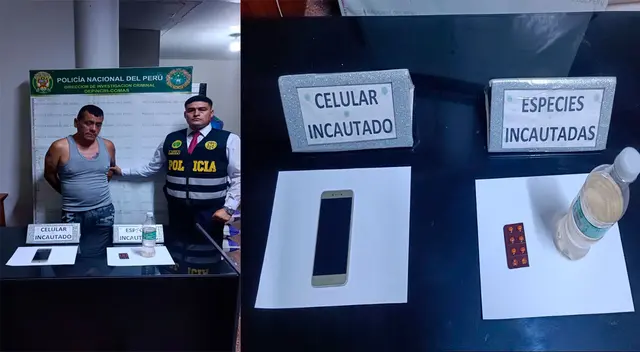 El detenido y las especies incautadas El detenido y las especies incautadas