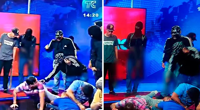 Banda armada tomó EN VIVO instalaciones del Canal 10 de TC Televisión en Ecuador.