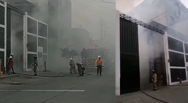 Incendio en Ate se  habría originado en una fábrica de metales.