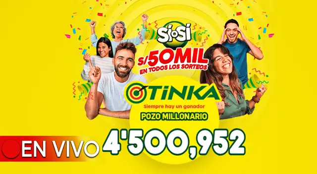 El pozo millonario de la Tinka se sorteó este domingo 14 de enero a las 10:50 p.m.