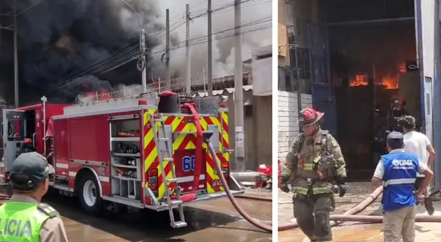 Fábricas alrededor se consumen ante la falta de control del siniestro.