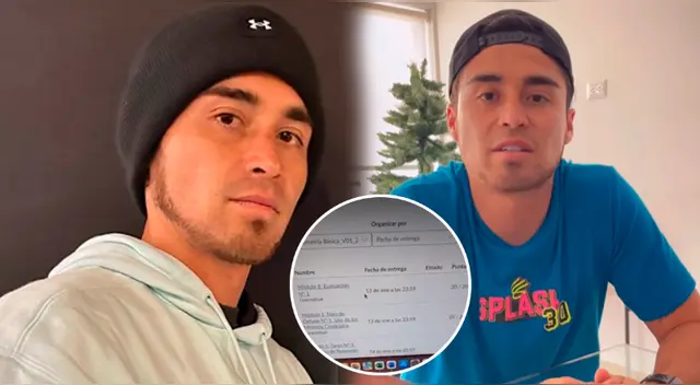 Rodrigo Cuba presume sus notas universitarias. Rodrigo Cuba presume sus notas universitarias.