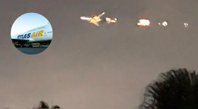 Se incendia motor de avión que despegó de Miami y video da la vuelta al mundo.