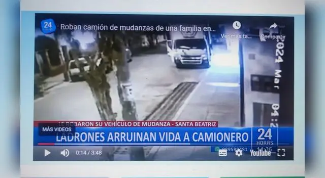 Delincuentes roban camión de mudanza Delincuentes roban camión de mudanza