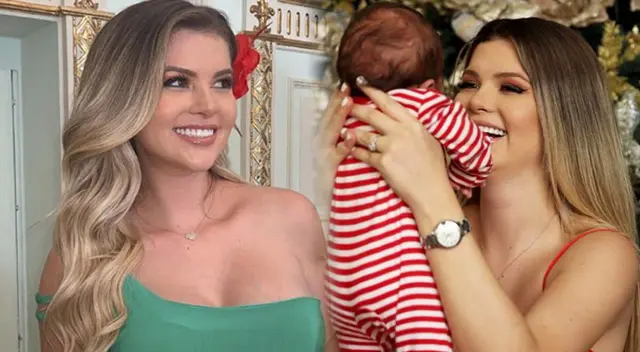 Brunella Horna chocha con su bebé, hijo con Richard Acuña, y sus dos meses de nacido. Brunella Horna chocha con su bebé, hijo con Richard Acuña, y sus dos meses de nacido.