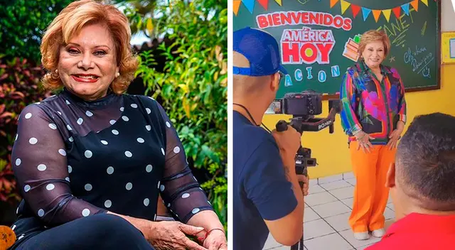 Camucha Negrete es captada en grabaciones de América Hoy. Camucha Negrete es captada en grabaciones de América Hoy.