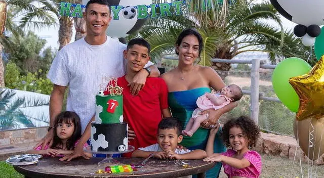  Cristiano Ronaldo tiene cinco hijos y dos de ellos con Georgina Rodríguez. Foto: Difusión   