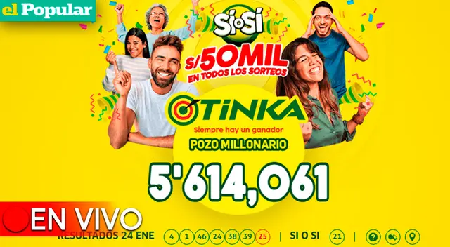 La Tinka este domingo 28 de enero de 2024.
