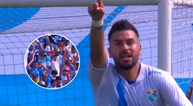 Cedrón celebró su gol con la hinchada de ADT presente en el Gallardo.