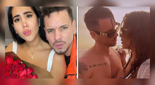 Melissa Paredes y Anthony Aranda protagonizan romántica escena en la playa.
