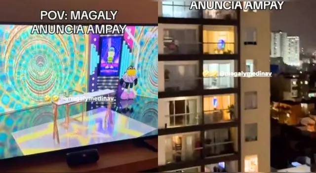 Joven capta peculiar escena desde su edificio a minutos del ampay de Magaly y es viral en TikTok.