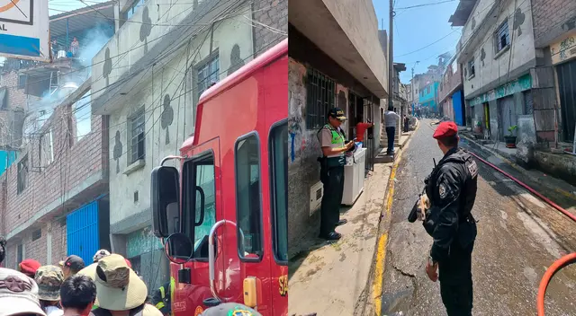 Heridos en el incendio de El Agustino fueron trasladados al centro de salud más cercano.