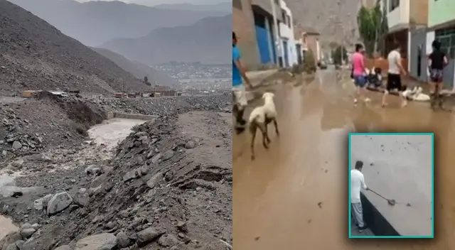 Huaico en Chaclacayo atemoriza a la población y piden ayuda del Gobierno.