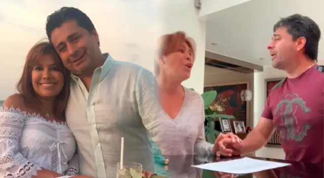 Magaly Medina sorprende a Alfredo Zambrano en San Valentín.