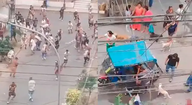 Barristas de Alianza Lima y Universitario de Deportes desataron el terror en la zona de Nocheto.