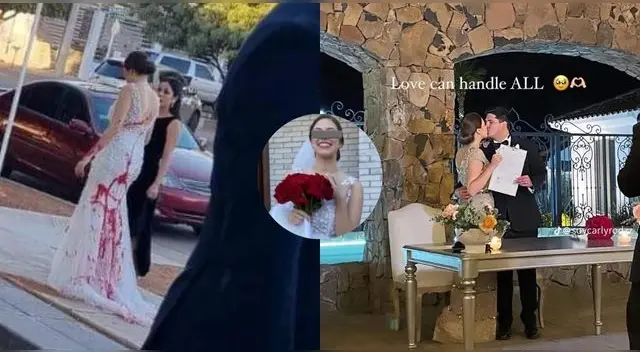 Novia es atacada con pintura el día de su boda y su suegra sería la culpable de desgracia.