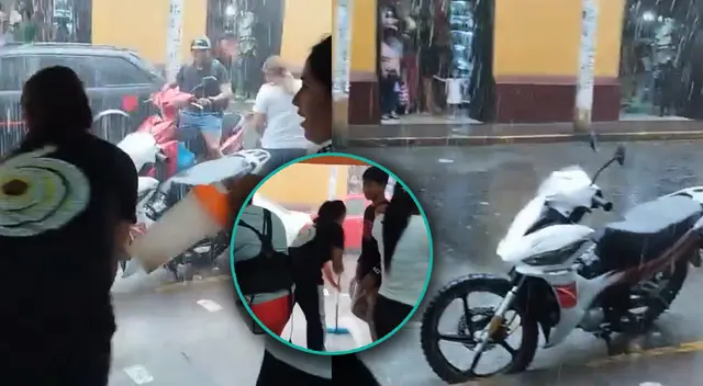 Lluvia torrencial azotó a la región Ica y los pobladores quedaron atemorizados.