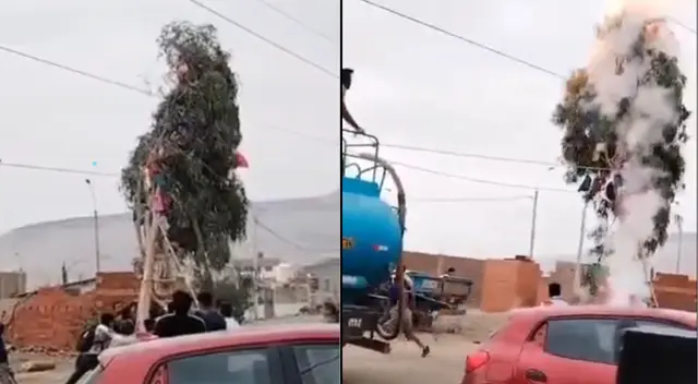 Las víctimas de la descarga eléctrica fueron llevado a un centro de salud en Ancón.