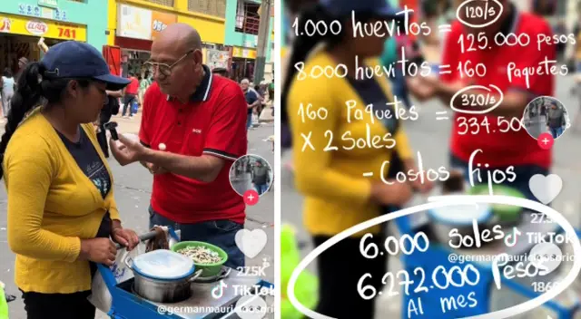 Mujer emprendedora de Gamarra confiesa que gana hasta 6 mil soles en la venta de huevos de codorniz.