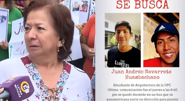 Dolor y búsqueda. Tras seis días, nadie sabe qué pasó con Juan André Navarrete Huambachano.