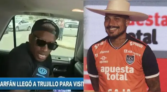 Jefferson Farfán tomó vuelo y llegó a Trujillo para visitar a Paolo Guerrero tras fichar con UCV. Jefferson Farfán tomó vuelo y llegó a Trujillo para visitar a Paolo Guerrero tras fichar con UCV.