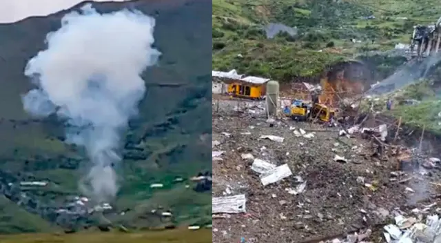 Explosión se dio en campamento minero informal del Cusco. Explosión se dio en campamento minero informal del Cusco.
