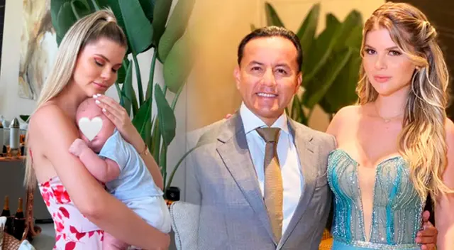 Brunella Horna alistó lamaleta de su hijo.