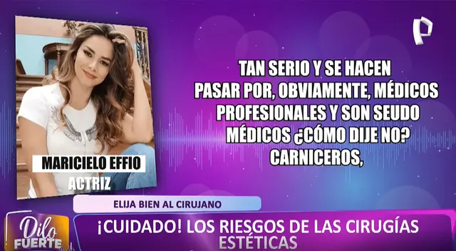 Maricielo Effio pide que el Dr. Fong responda ante las autoridades