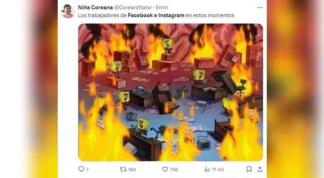 Varios usuarios en Internet reportaron en diversas redes sociales la caída de Facebook e Instagram.