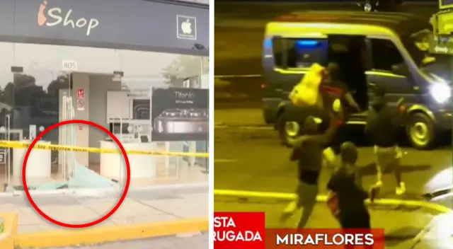 Sujetos roban por tecera vez tienda de iShop, esta vez, en Miraflores.