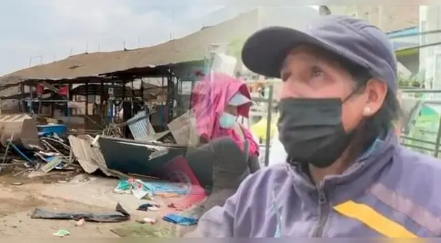 Comerciantes desalojados lamentan esta situación que los perjudica.