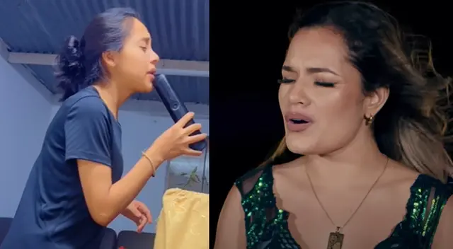 Joven llamó la atención en redes sociales cantando y Lesly Águila le envió este mensaje.