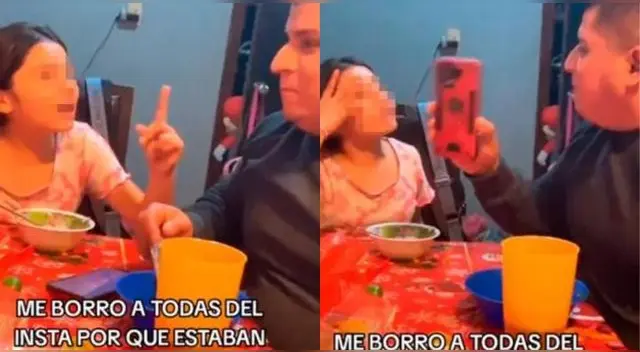 Niña molesta reclama a su papá al ver que sigue a otras 'mujeres' y es viral en TikTok.
