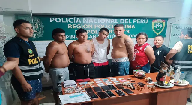 Los detenidos fueron  trasladados por la PNP a la sede del Depincri SMP