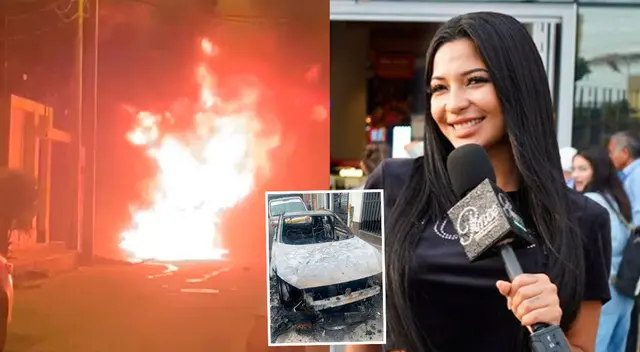 Vitteri Ponce señala que pareja de su exsaliente está detrás del atentado contra su auto.