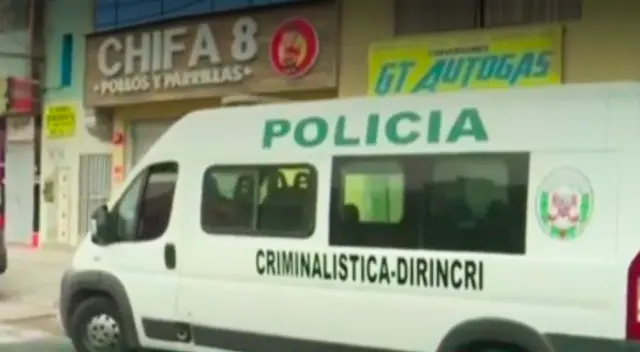 La Dirincri llegó hasta el chifa en SMP para realizar las investigaciones.