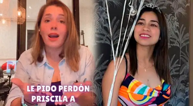 Yiddá Eslava se disculpa de manera pública con Priscila Mateo, reportera de 'Magaly TV La Firme'.
