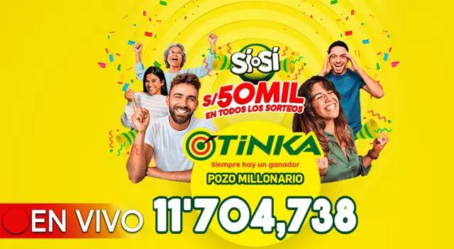 El pozo millonario de la Tinka se sorteará este miércoles 20 de marzo a las 10:50 p.m.